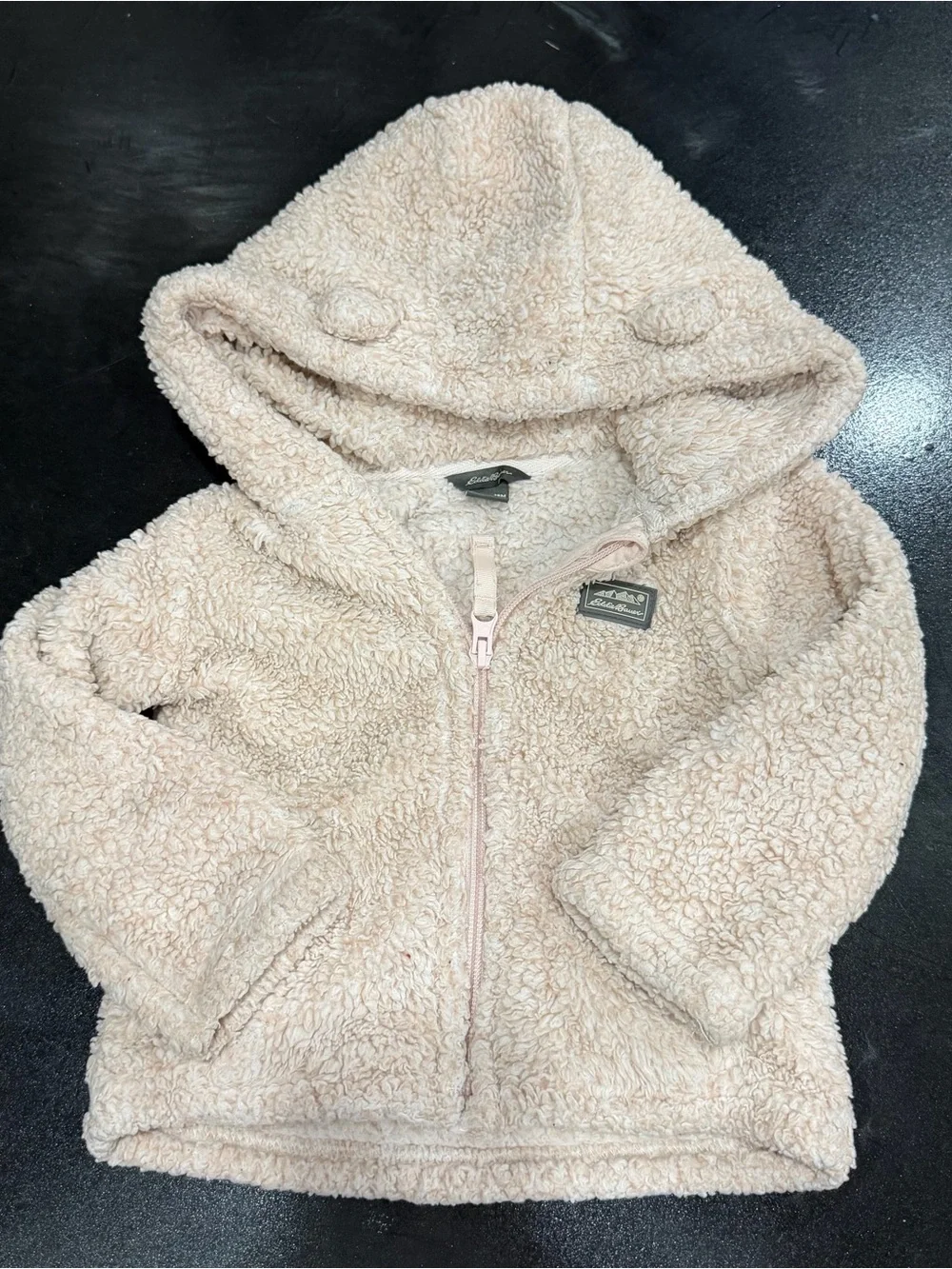 Eddie Bauer Cream Teddy Sherpa Hooded Jacket - Kids